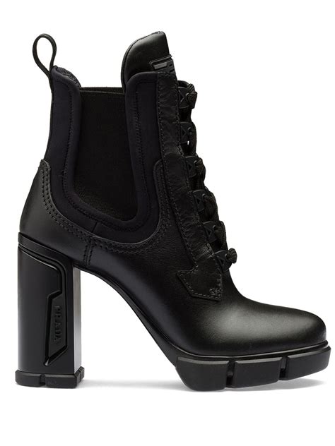 prada thigh high platform boots|prada chunky heel ankle boots.